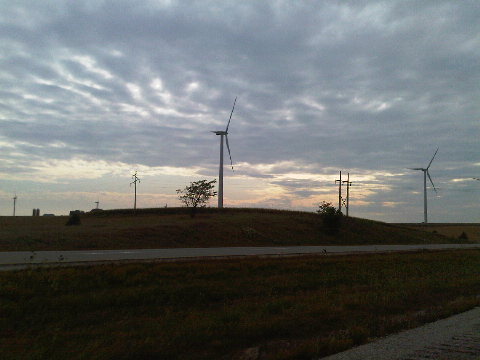 Amber waves of grain get boring. These windmills are spectacular!