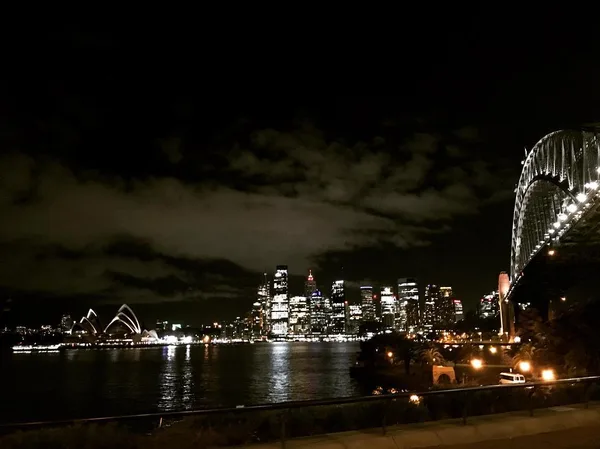 Beautiful harbor at night