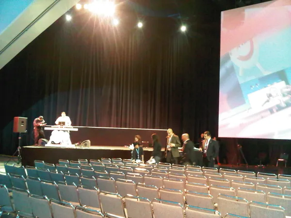 DJ spinning at #df10 keynote!