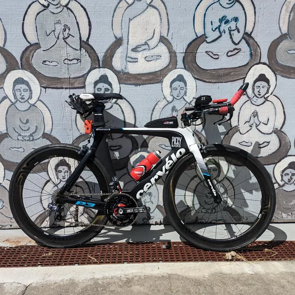 Ironman training has officially begun and the @pickybars TT bike was feeling very zen at the Buddha Barn today. #IMCA @goldengatetriathlonclub