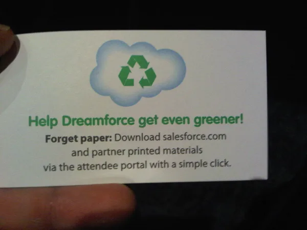 Irony Biz cards telling us to save paper #df09