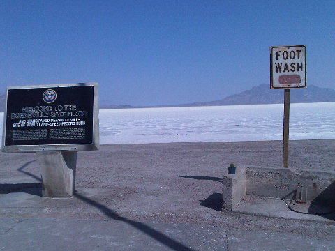 Site of land speed record... and foot wash