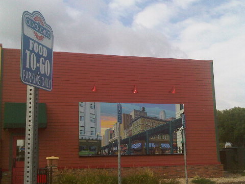 The picture is, but there's nothing Old nor Chicago about the (London Underground) logo.