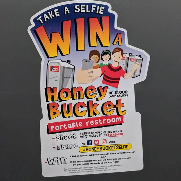 To win your own porta-potty…