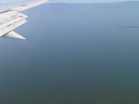 Yes, that's water- but don't worry. We didn't overshoot SFO by 150 miles!