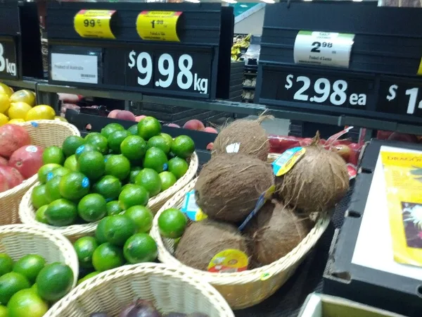 You put the limes with the coconuts...